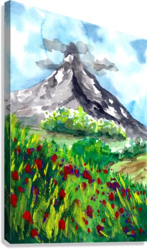 Meadows and Mountain Canvas Print
