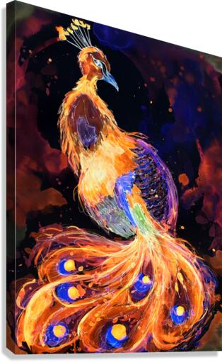 Burning Phoenix Canvas Print