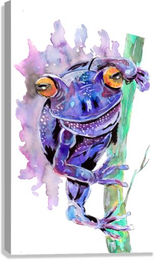 Purple Frog Canvas Print
