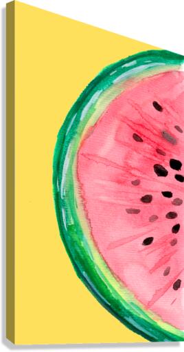 Watermelon Fruit Slice Canvas Print