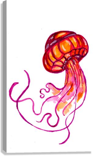 Red Jellyfish Canvas Print