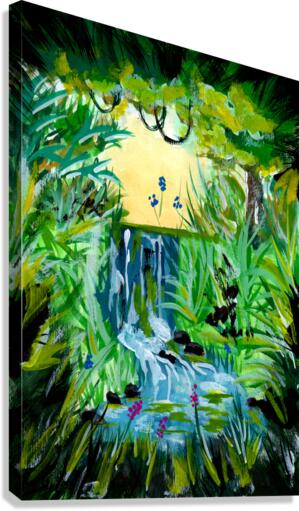 Jungle Springwater Canvas Print