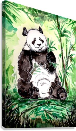 Hungry Big Panda Canvas Print
