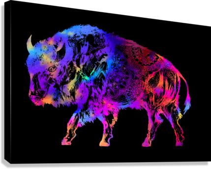 Rainbow Buffalo Canvas Print
