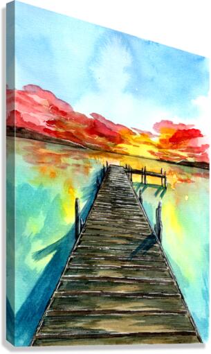 Lake Sunset Canvas Print