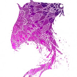 Purple Mandala Manta Ray