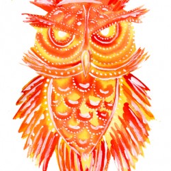 Red Tribal Owl