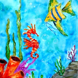 Seahorse and Fish