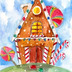 Gingerbread House with Lollipops