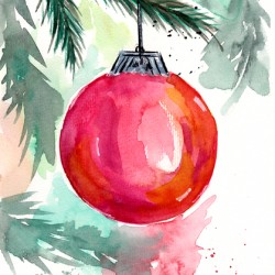 Red Christmas Tree Ornament