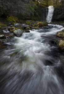 Fast moving water at Blaen y Glyn