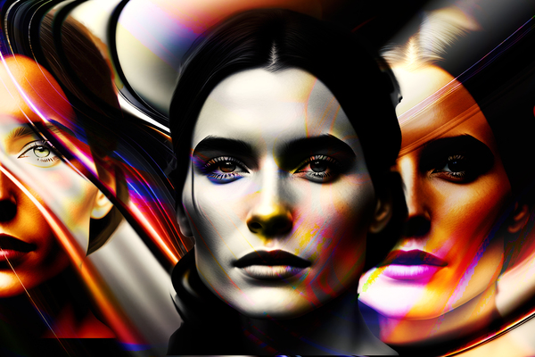 three faces Print