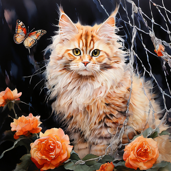 Cat focus Print