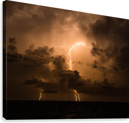 Dinosaur Lightning Canvas Print