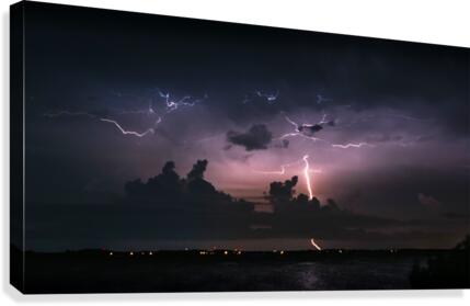Squiggly Lightning Canvas Print