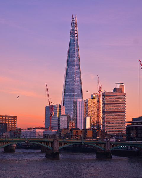 London Shard at sunset by Oms