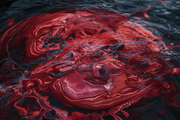 Abstract  red water surface background texture  2 by GheorgheGarcu