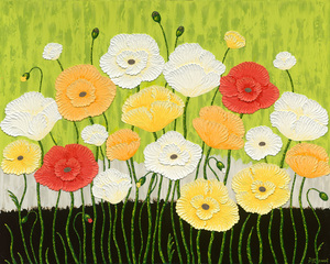 Poppies with Green