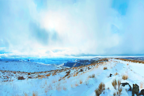 High Desert Winter Snow Print