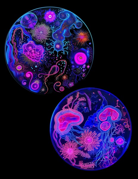 microscopic fluorescent by Danendart