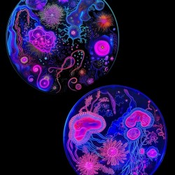 microscopic fluorescent