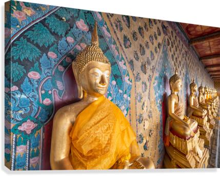 MULTIPLE GOLDEN BUDDHAS Canvas Print