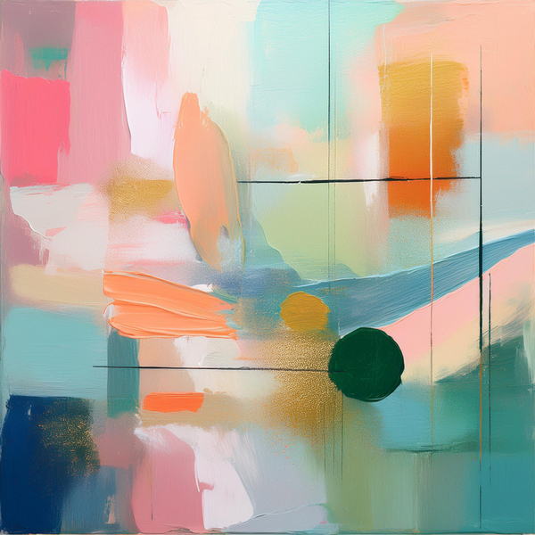 Whimsical Layers: A Contemporary Abstract Expression by Amar Wall Art