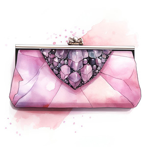 QGF 1023 – Fashion Illustration Pink Clutch