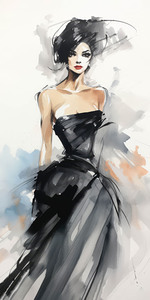 QGF 1048 – Watercolor Fashion Illustration