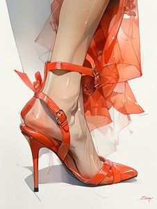 QGF 1069 – Shiny Red Sillettos