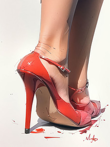 QGF 1071 – Shiny Red Sillettos