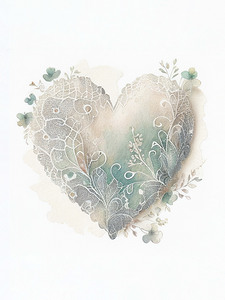 QLR 0024 – Lace Soft Green Clover Watercolor He