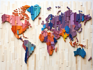 QMP 1002 – Wood Block World Continents