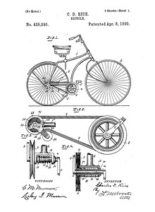 QVT 1050 – Vintage Patent Illustrations Bicycle