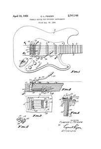QVT 1065 – Vintage Patent Illustrations Fender