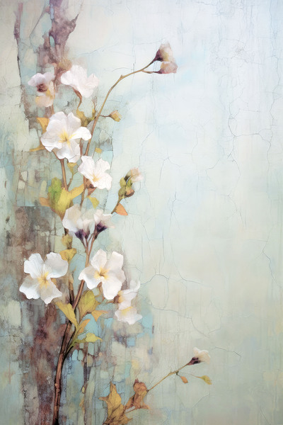 QFB 1055 – Delicate Wallflower Fresco Floral.jp Print