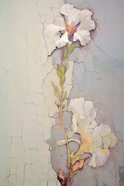 QFB 1064 – Delicate Wallflower Fresco Floral.jp Print