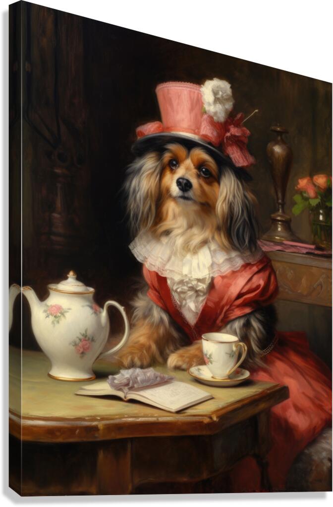 QAN 1017 – Dapper Dog Ruby Canvas Print