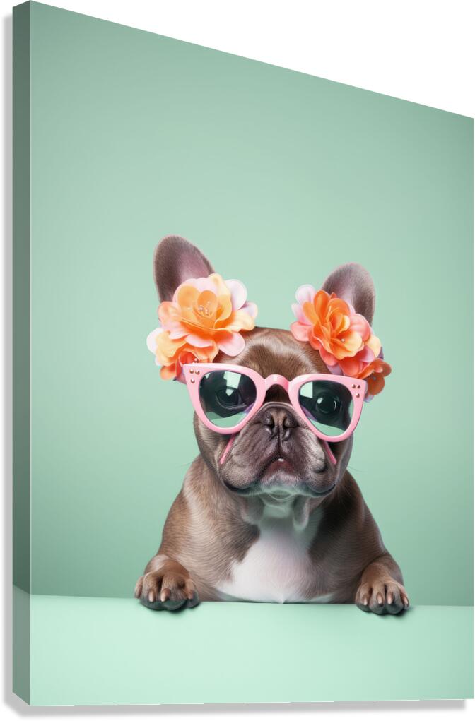 QAN 063 – Fashionable Frenchie Canvas Print