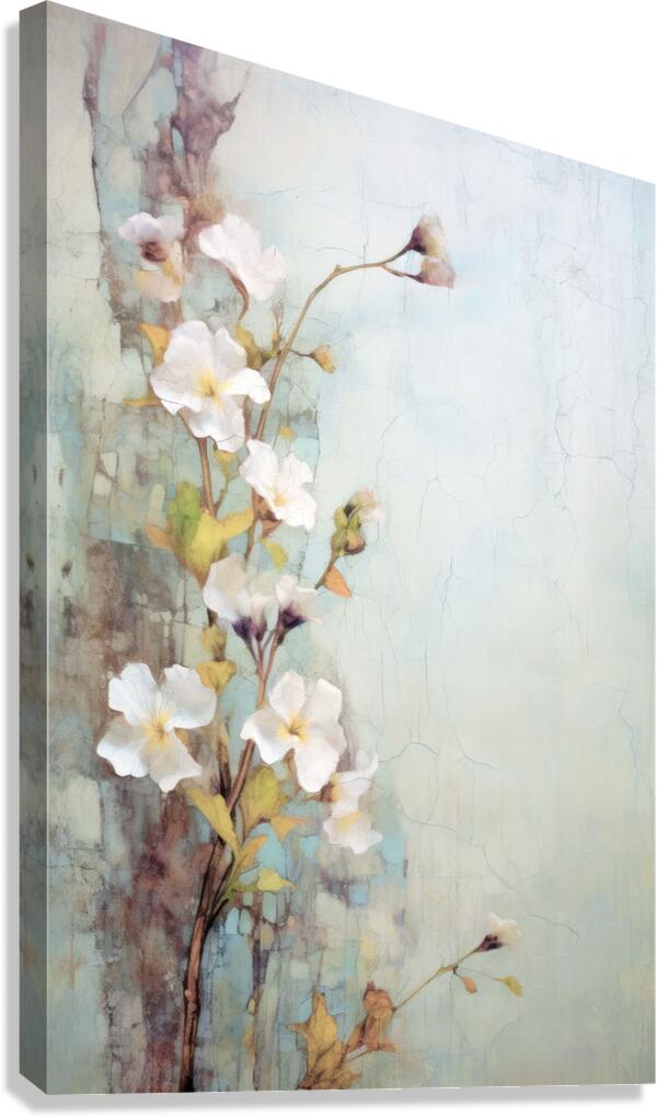 QFB 1055 – Delicate Wallflower Fresco Floral.jp Canvas Print