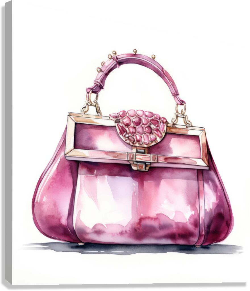 QGF 1022 – Fashion Illustration Hand Bag Canvas Print
