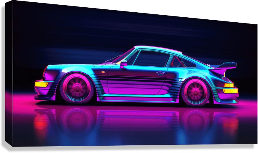 QPOP 0010B – Vapor Wave w background Canvas Print