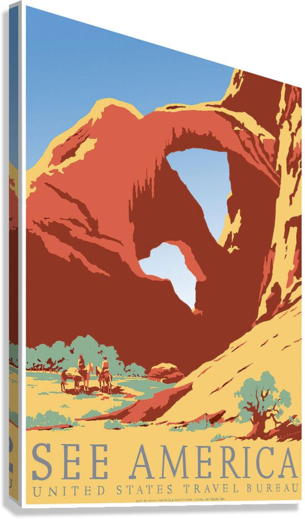 QVT 1116 – Vintage stock graphics vintage trave Canvas Print