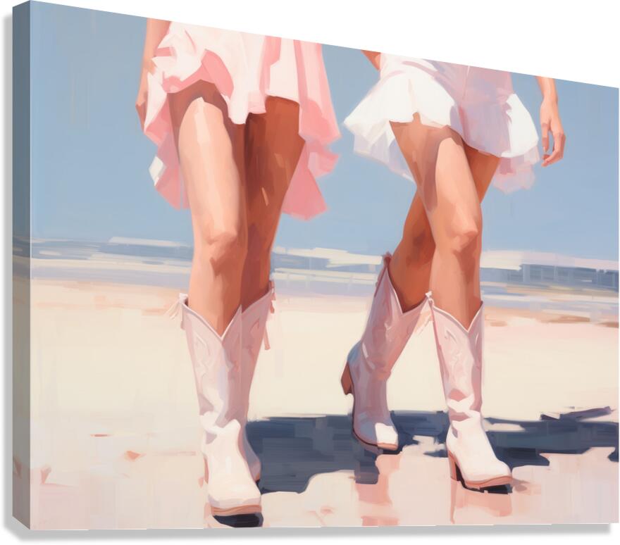 QWA 2075 – Coastal Cowgirls in Pink Canvas Print