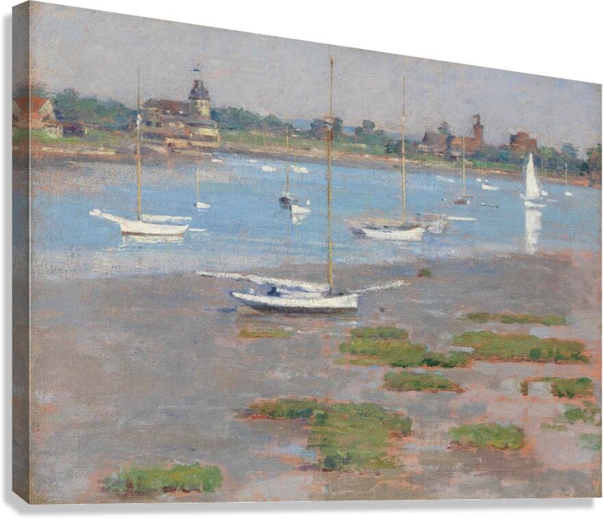 QCL 1092 – Low Tide Riverside Yacht Club 1894 b Canvas Print