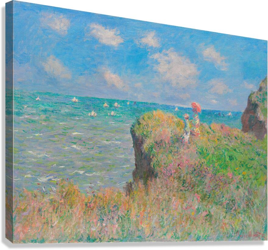 QCL 1180 – The Cliff Walk at Pourville by Claud Canvas Print