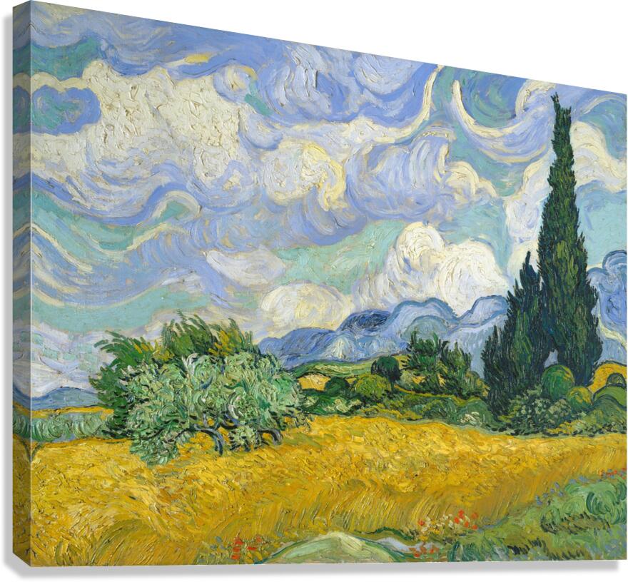 QCL 1200 – Wheat Field with Cypresses 1889 Vinc Canvas Print