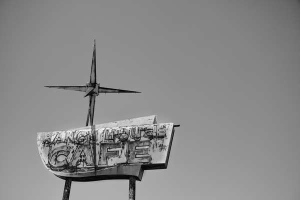 Rusty cafe sign by Southwest Six