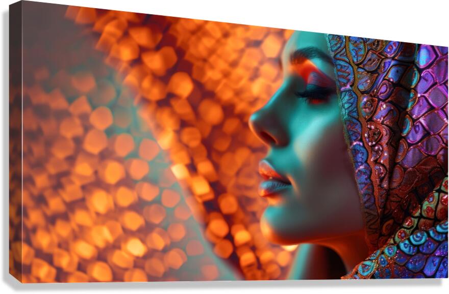 Lady In Scarf Canvas Print
