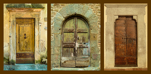 Three Ancient Tuscan Doors